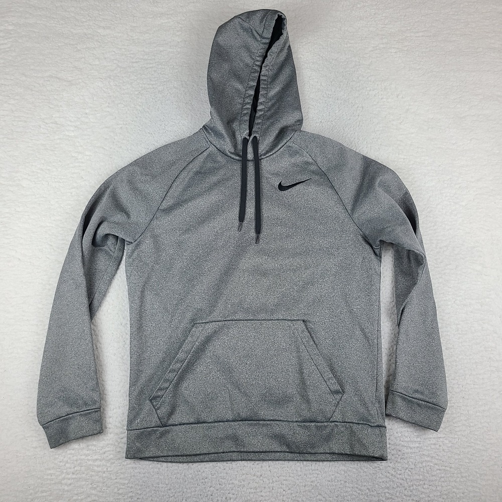 Nike Hoodie Mens Medium Gray Dri Fit Training Activewear